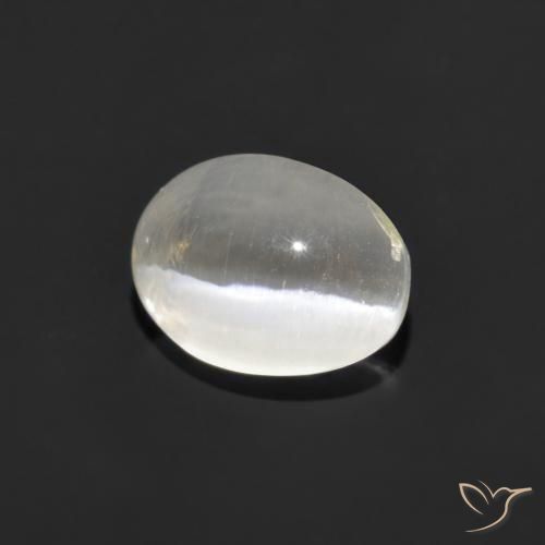 9,17 ctw natürlicher Warmweiß Sillimanit-Katzenauge, Oval, Transparent