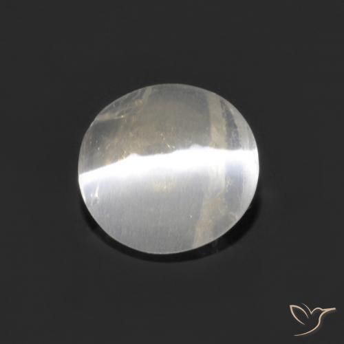 9,17 ctw natürlicher Warmweiß Sillimanit-Katzenauge, Oval, Transparent