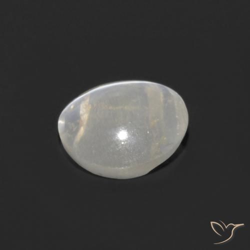 9,17 ctw natürlicher Warmweiß Sillimanit-Katzenauge, Oval, Transparent
