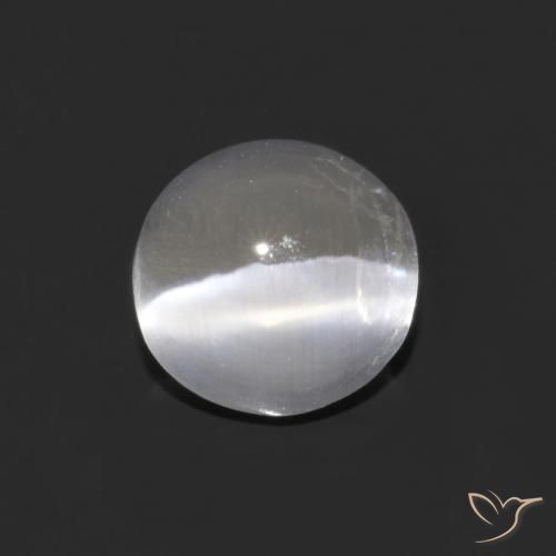 0.93ct Natürlicher Klares Weiß Sillimanit-Katzenauge, Oval, Transparent