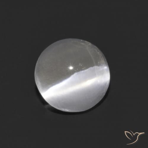 9,17 ctw natürlicher Klares Weiß Sillimanit-Katzenauge, Oval, Transparent