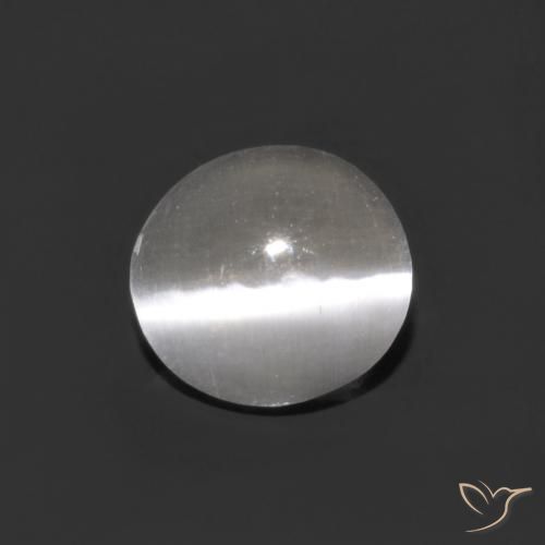 0.75ct Natürlicher Klares Weiß Sillimanit-Katzenauge, Oval, Transparent