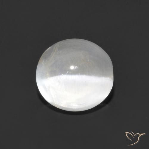 1.48ct Natürlicher Klares Weiß Sillimanit-Katzenauge, Oval, Transparent