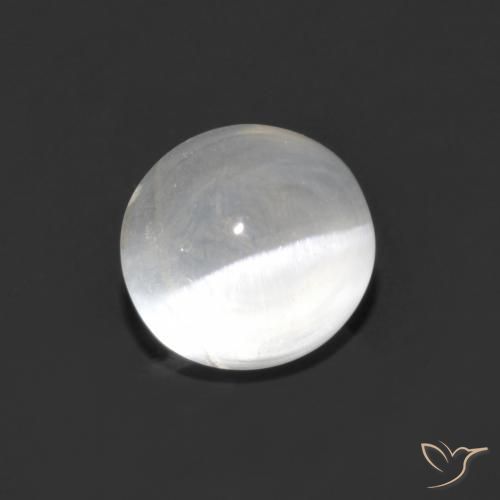 9,17 ctw natürlicher Klares Weiß Sillimanit-Katzenauge, Oval, Transparent