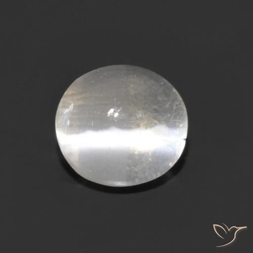 1.14ct Natürlicher Klares Weiß Sillimanit-Katzenauge, Oval, Transparent