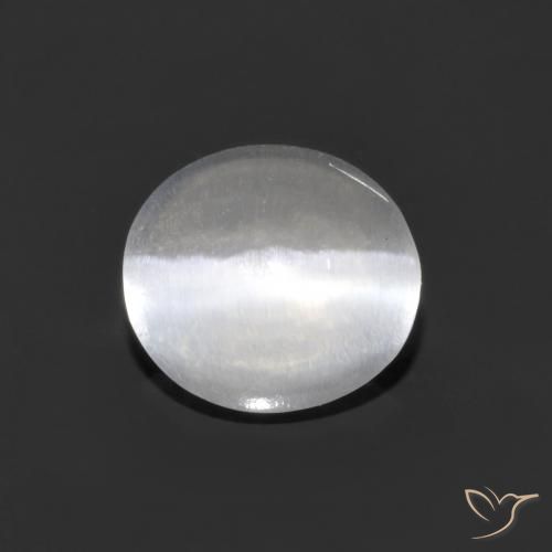 1.16ct Natürlicher Klares Weiß Sillimanit-Katzenauge, Oval, Transparent