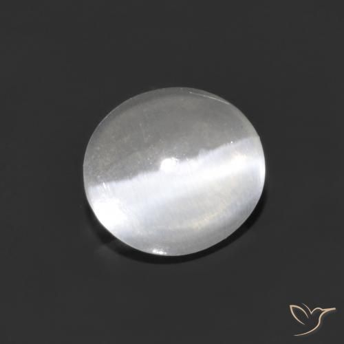 9,17 ctw natürlicher Klares Weiß Sillimanit-Katzenauge, Oval, Transparent