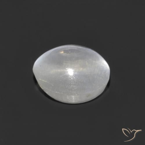 9,17 ctw natürlicher Klares Weiß Sillimanit-Katzenauge, Oval, Transparent