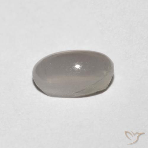9,17 ctw natürlicher Sehr helles Grau Sillimanit-Katzenauge, Oval, Transparent