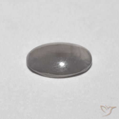 9,17 ctw natürlicher Sehr helles Grau Sillimanit-Katzenauge, Oval, Transparent