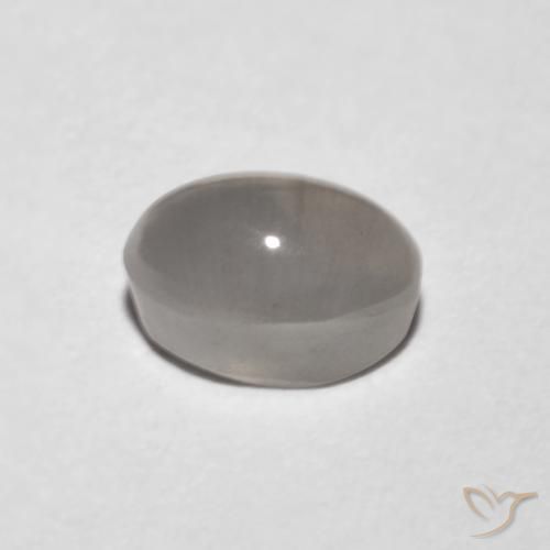 9,17 ctw natürlicher Sehr helles Grau Sillimanit-Katzenauge, Oval, Transparent