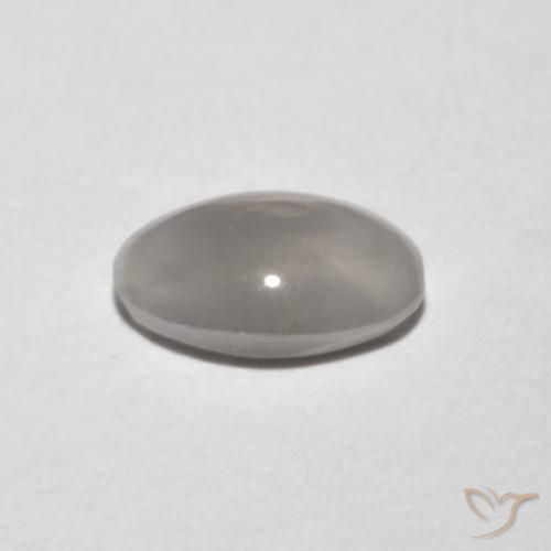 9,17 ctw natürlicher Sehr helles Grau Sillimanit-Katzenauge, Oval, Transparent