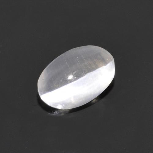 0,75 ctw natürlicher grauer Sillimanite Cat's Eye, Oval Schliff, Transparent