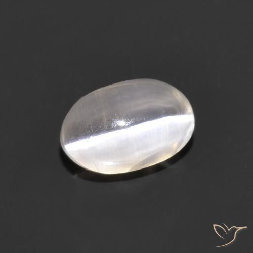 9,17 ctw natürlicher Sehr helles Grau Sillimanit-Katzenauge, Oval, Transparent