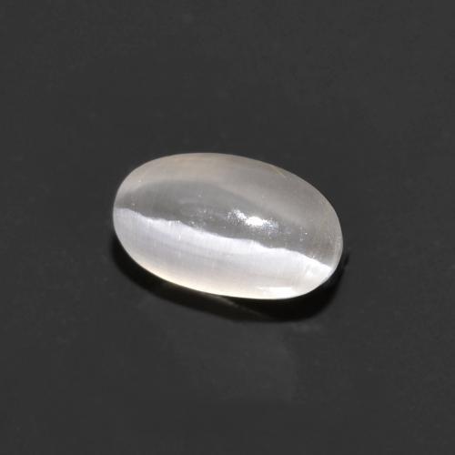 0,76 ctw natürlicher grauer Sillimanite Cat's Eye, Oval Schliff, Transparent