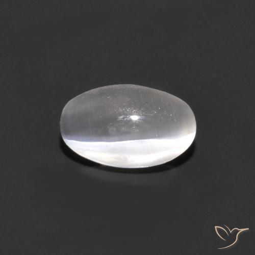 9,17 ctw natürlicher Sehr helles Grau Sillimanit-Katzenauge, Oval, Transparent