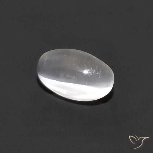 9,17 ctw natürlicher Sehr helles Grau Sillimanit-Katzenauge, Oval, Transparent