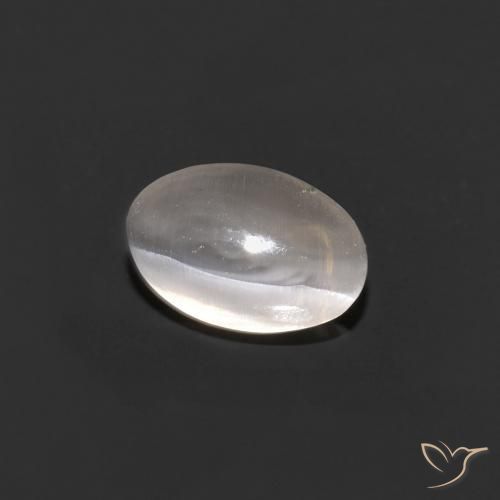 9,17 ctw natürlicher Sehr helles Grau Sillimanit-Katzenauge, Oval, Transparent