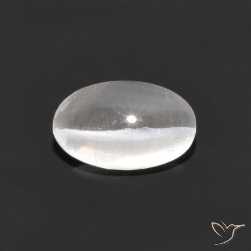 1.21ct Natürlicher Sehr helles Grau Sillimanit-Katzenauge, Oval, Transparent