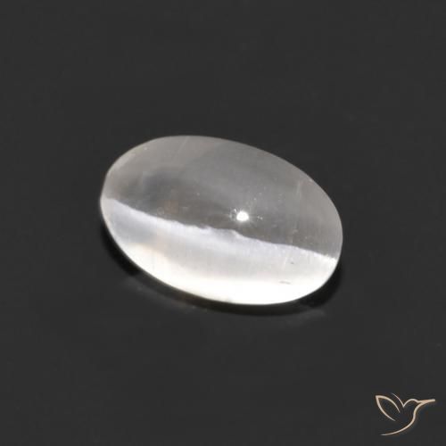 9,17 ctw natürlicher Sehr helles Grau Sillimanit-Katzenauge, Oval, Transparent