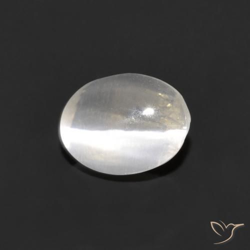 9,17 ctw natürlicher Sehr helles Grau Sillimanit-Katzenauge, Oval, Transparent