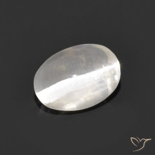 1.34ct Natürlicher Sehr helles Grau Sillimanit-Katzenauge, Oval, Transparent