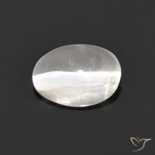 9,17 ctw natürlicher Sehr helles Grau Sillimanit-Katzenauge, Oval, Transparent