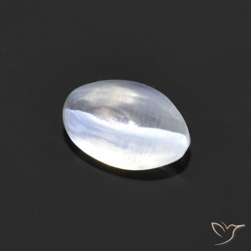 9,17 ctw natürlicher Sehr helles Grau Sillimanit-Katzenauge, Oval, Transparent