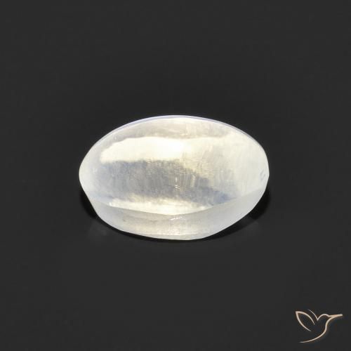 9,17 ctw natürlicher Sehr helles Grau Sillimanit-Katzenauge, Oval, Transparent