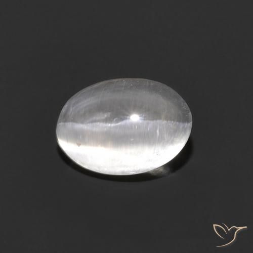 9,17 ctw natürlicher Sehr helles Grau Sillimanit-Katzenauge, Oval, Transparent