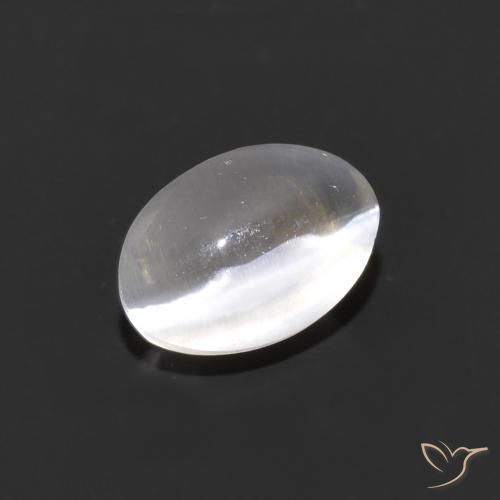 1.05ct Natürlicher Sehr helles Grau Sillimanit-Katzenauge, Oval, Transparent