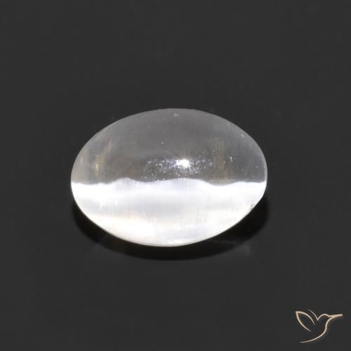 9,17 ctw natürlicher Sehr helles Grau Sillimanit-Katzenauge, Oval, Transparent