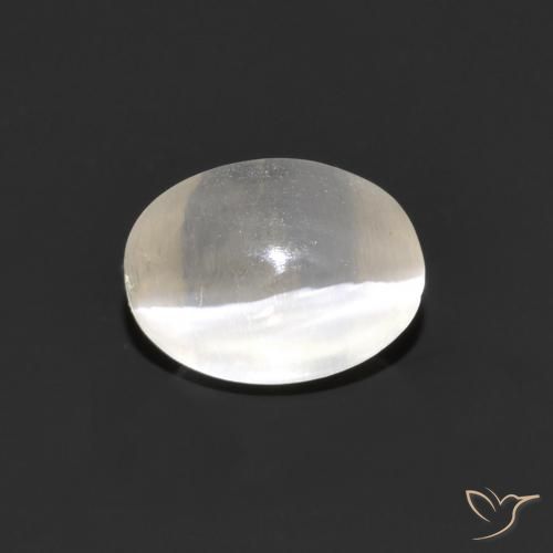 1.41ct Natürlicher Sehr helles Grau Sillimanit-Katzenauge, Oval, Transparent