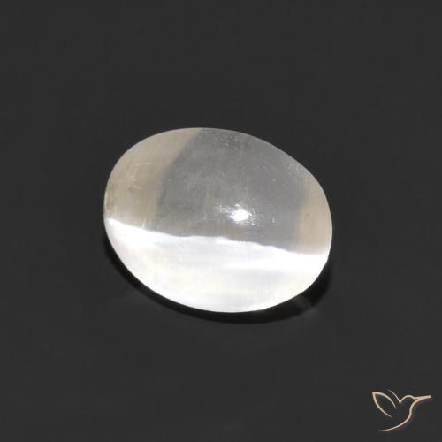 9,17 ctw natürlicher Sehr helles Grau Sillimanit-Katzenauge, Oval, Transparent