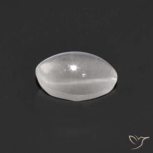 9,17 ctw natürlicher Sehr helles Grau Sillimanit-Katzenauge, Oval, Transparent