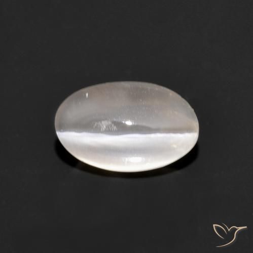 1.33ct Natürlicher Sehr helles Grau Sillimanit-Katzenauge, Oval, Transparent