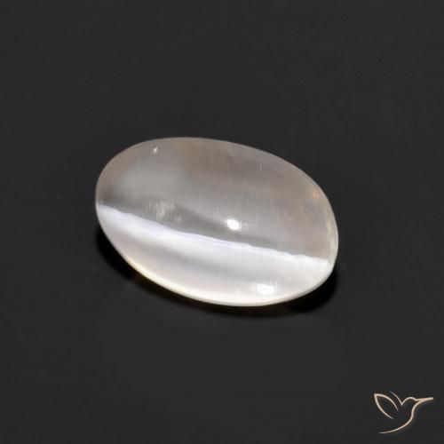 9,17 ctw natürlicher Sehr helles Grau Sillimanit-Katzenauge, Oval, Transparent