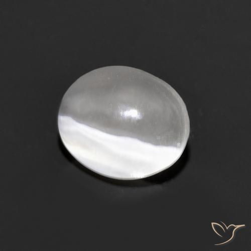 9,17 ctw natürlicher Sehr helles Grau Sillimanit-Katzenauge, Oval, Transparent