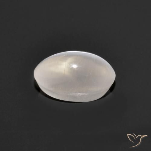 9,17 ctw natürlicher Sehr helles Grau Sillimanit-Katzenauge, Oval, Transparent
