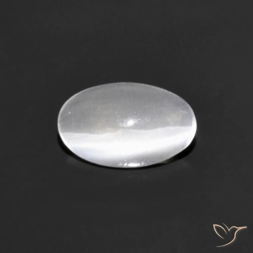 9,17 ctw natürlicher Sehr helles Grau Sillimanit-Katzenauge, Oval, Transparent