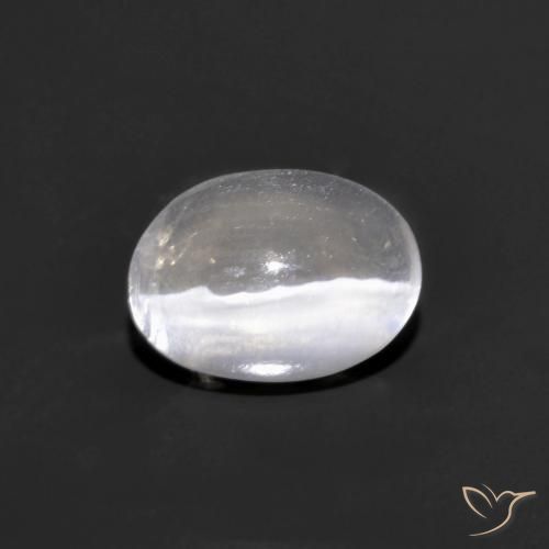 0.75ct Natürlicher Sehr helles Grau Sillimanit-Katzenauge, Oval, Transparent