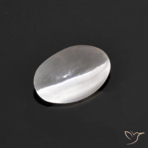 0.99ct Natürlicher Sehr helles Grau Sillimanit-Katzenauge, Oval, Transparent