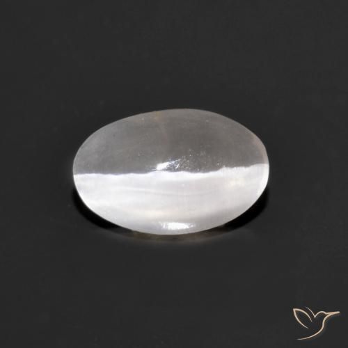 9,17 ctw natürlicher Sehr helles Grau Sillimanit-Katzenauge, Oval, Transparent