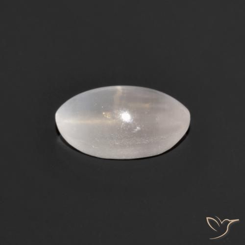 9,17 ctw natürlicher Sehr helles Grau Sillimanit-Katzenauge, Oval, Transparent