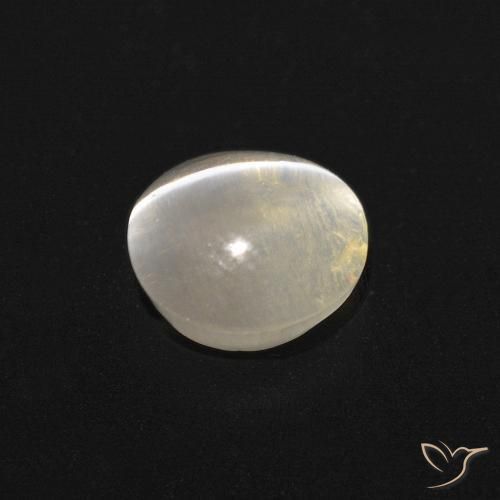 9,17 ctw natürlicher Warmweiß Sillimanit-Katzenauge, Oval, Transparent