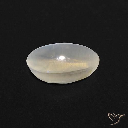 9,17 ctw natürlicher Warmweiß Sillimanit-Katzenauge, Oval, Transparent
