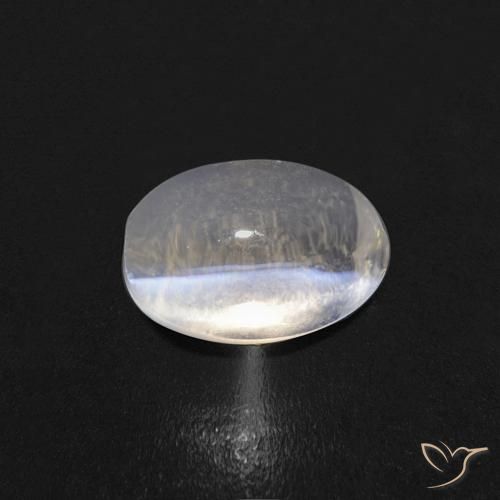 0.85ct Natürlicher Warmweiß Sillimanit-Katzenauge, Oval, Transparent