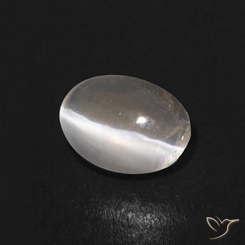 9,17 ctw natürlicher Warmweiß Sillimanit-Katzenauge, Oval, Transparent