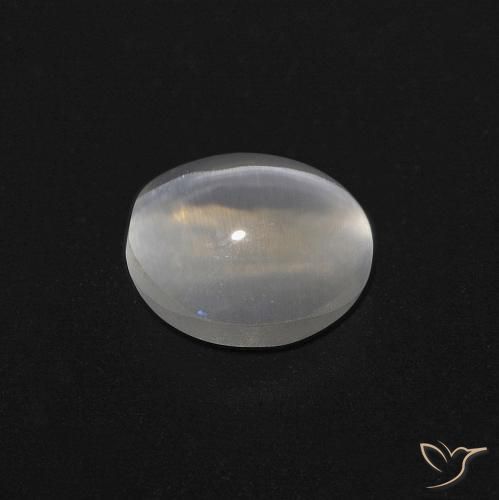 9,17 ctw natürlicher Warmweiß Sillimanit-Katzenauge, Oval, Transparent