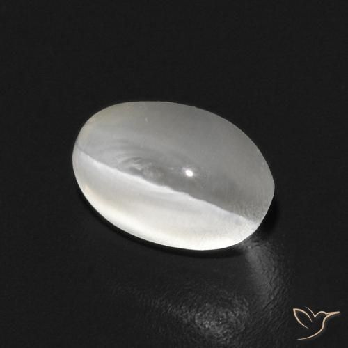 9,17 ctw natürlicher Warmweiß Sillimanit-Katzenauge, Oval, Transparent